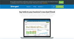 Desktop Screenshot of freeagent.com