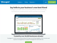 Tablet Screenshot of freeagent.com